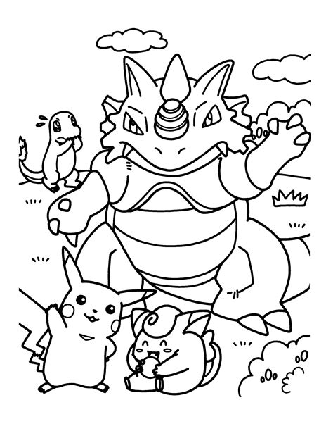 pokemon coloring page for kids|Pokemon Coloring Pages (35+ Easy and Free Printable PDF)